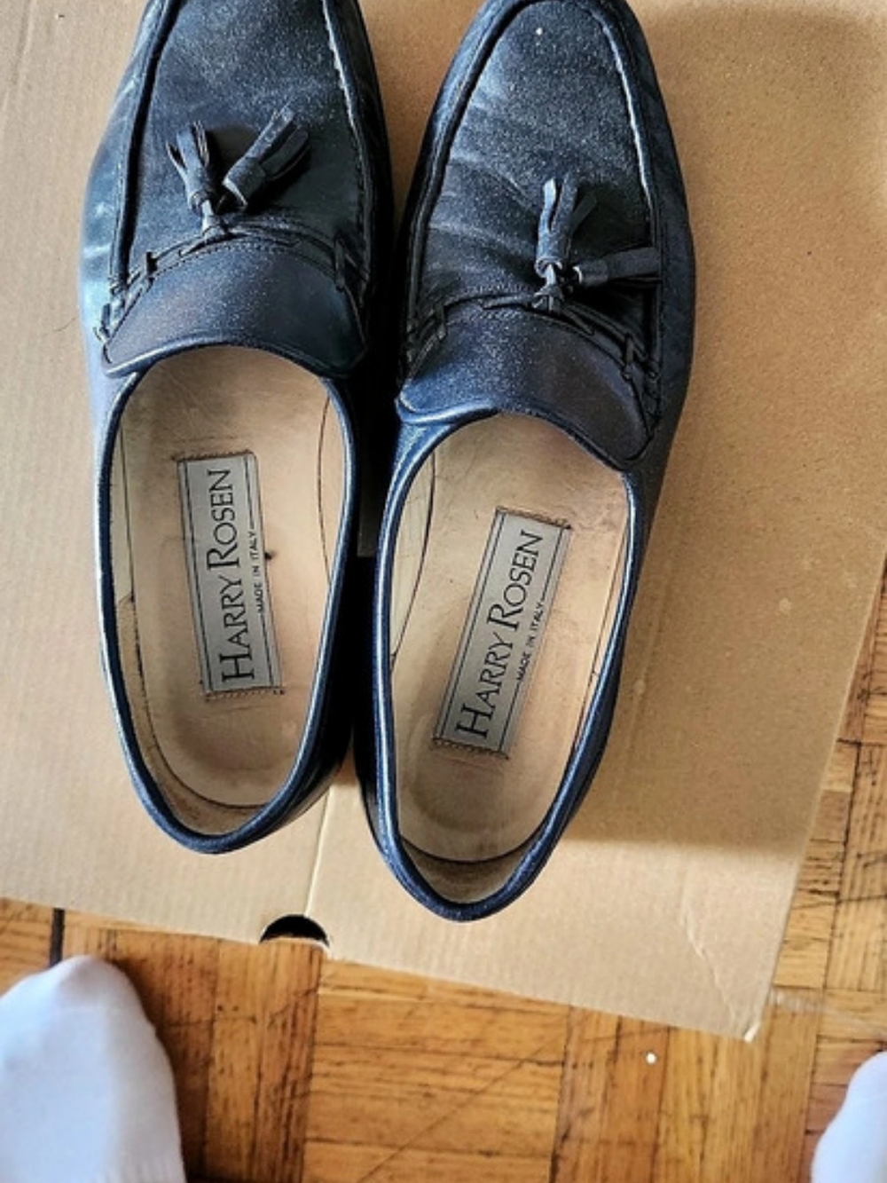 Harry Rosen Navy Blue Tassel Loafers US 8 M